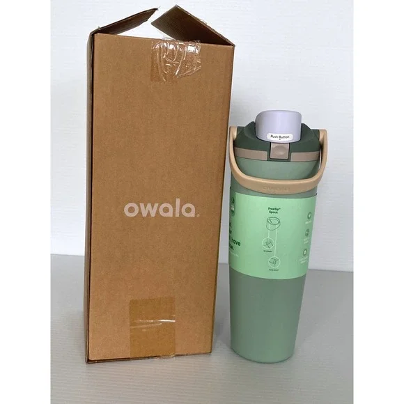 Owala FreeSip Tumbler Travel Grip Eucalyptus 40 oz Built in Straw Leak Proof - Picture 3 of 5